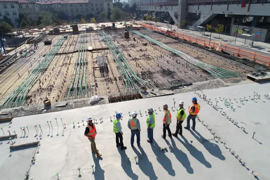 Construction site from above
